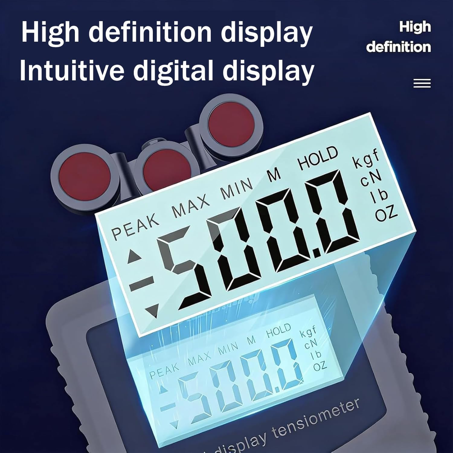 Misuratore di tensione digitale professionale portatile, misuratore di tensione digitale per cavi, misuratore di forza di precisione, per industrie di fili, cavi e fibre, con funzione di esportazione