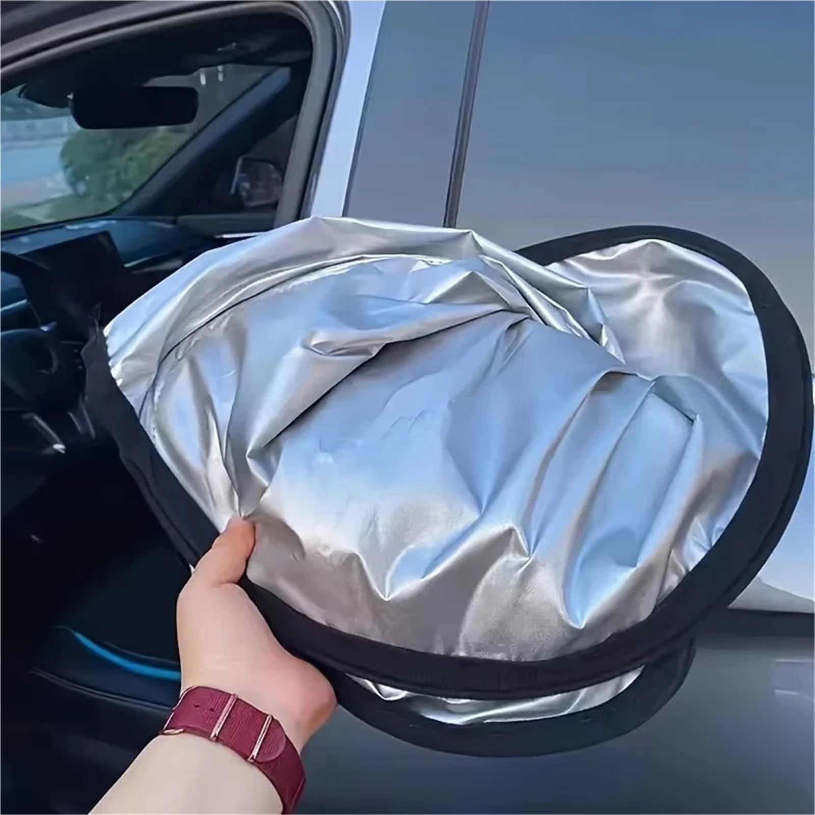 Parasol Lateral Coche Parasol Ventana Delantera Coche, protección UV, Protector Solar, Cubierta Visera para Parabrisas, Piezas Cortina automática(Small)