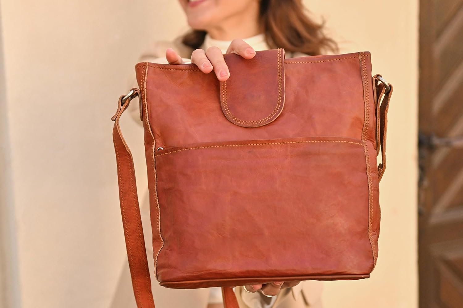Gusti Shoulder Bag - Jacqueline Crossbody Bag Satchel Leather Handbag for Women Shopper image 3
