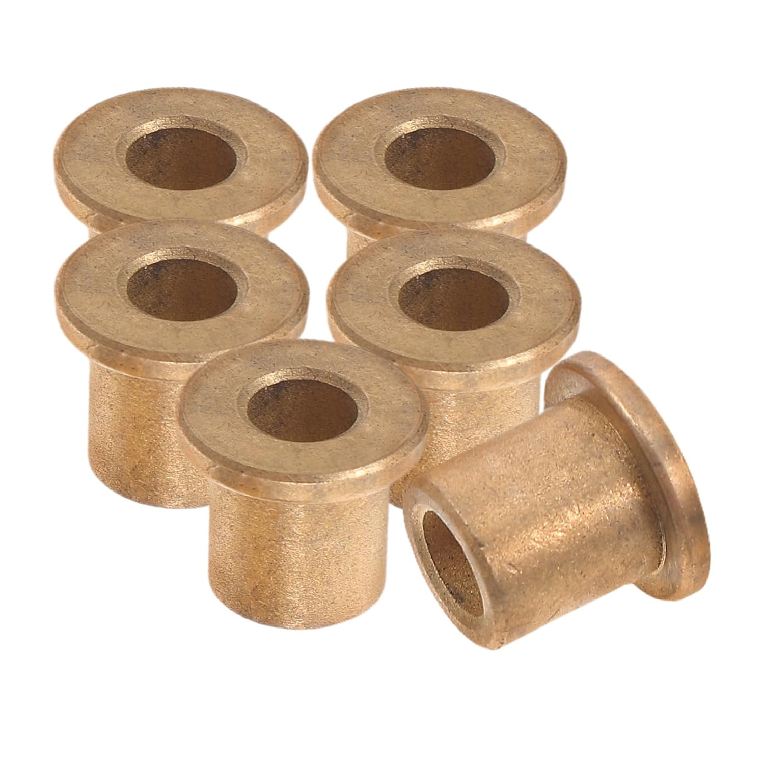 MAGICLULU 6pcs Flanged Sleeve Bearings Copper Wrapped Bushings for High-Load High-Speed Industrial Applications Efficient Heat Management Noise