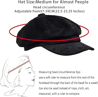 Men Women Retro 8 Panels Corduroy-Newsboy Hat with Brim Y2k Vintage Beret Paperboy Painter Cap