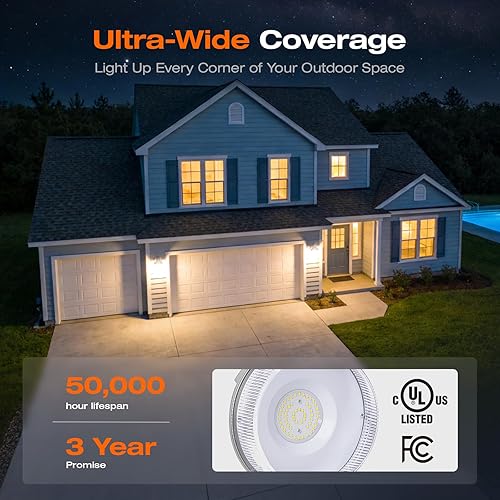 Miniatura 4 de Sylvania - Luz LED de granero, iluminación exterior del atardecer al amanecer con fotocélula, luces de seguridad, 4200 LMS, 40W, 50,000 horas, 80