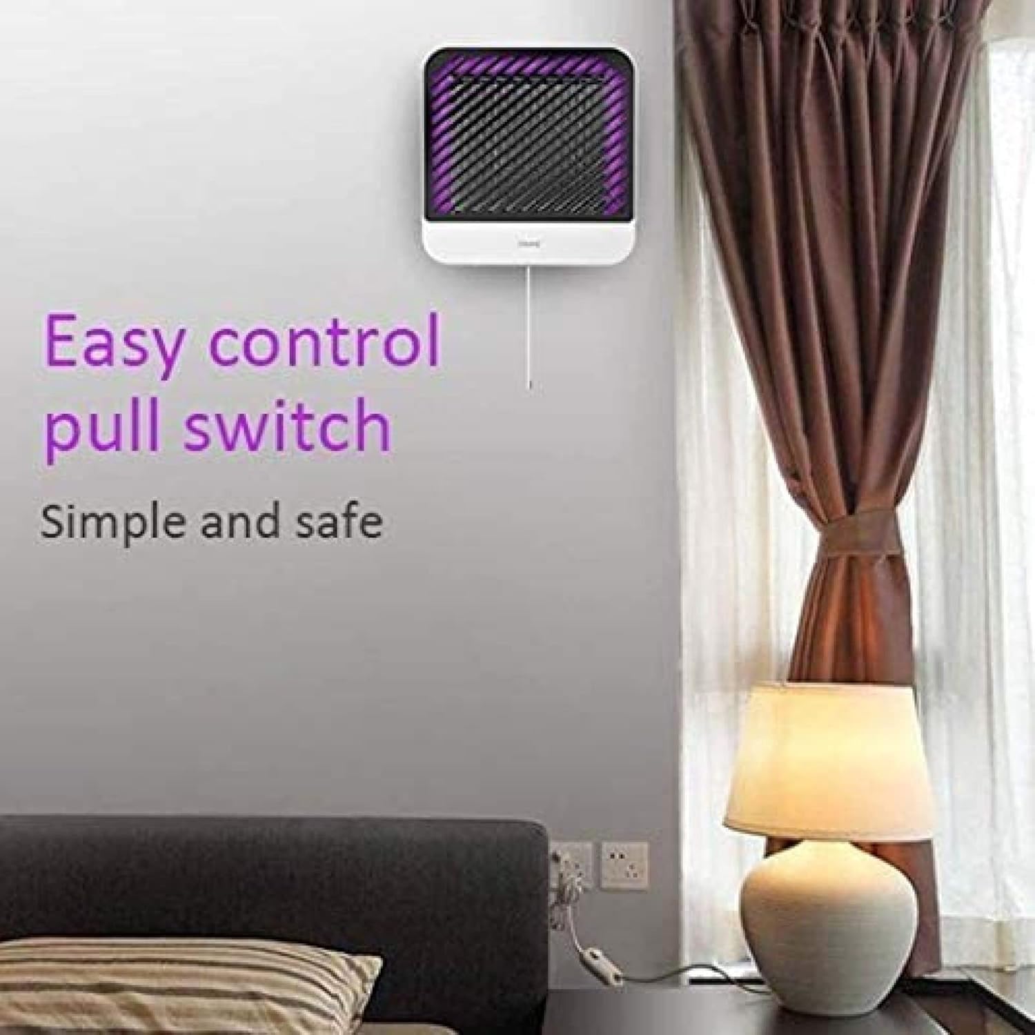 Pułapka Na Komary Naścienna Mucha I Owad Uv Light, Bug Zapper Elektroniczny Wewnętrzny środek Do Zabijania Komarów Z łatwym Przełącznikiem I Odłączaną Tacą Do Domu K, 3pack