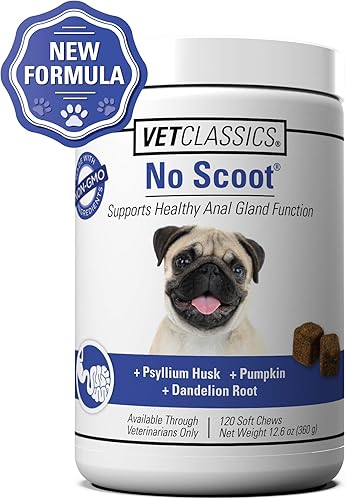 Vet Classics Suplementos para perros sin scoot para una función saludable de la glándula anal – Apoya las funciones intestinales normales, glándulas