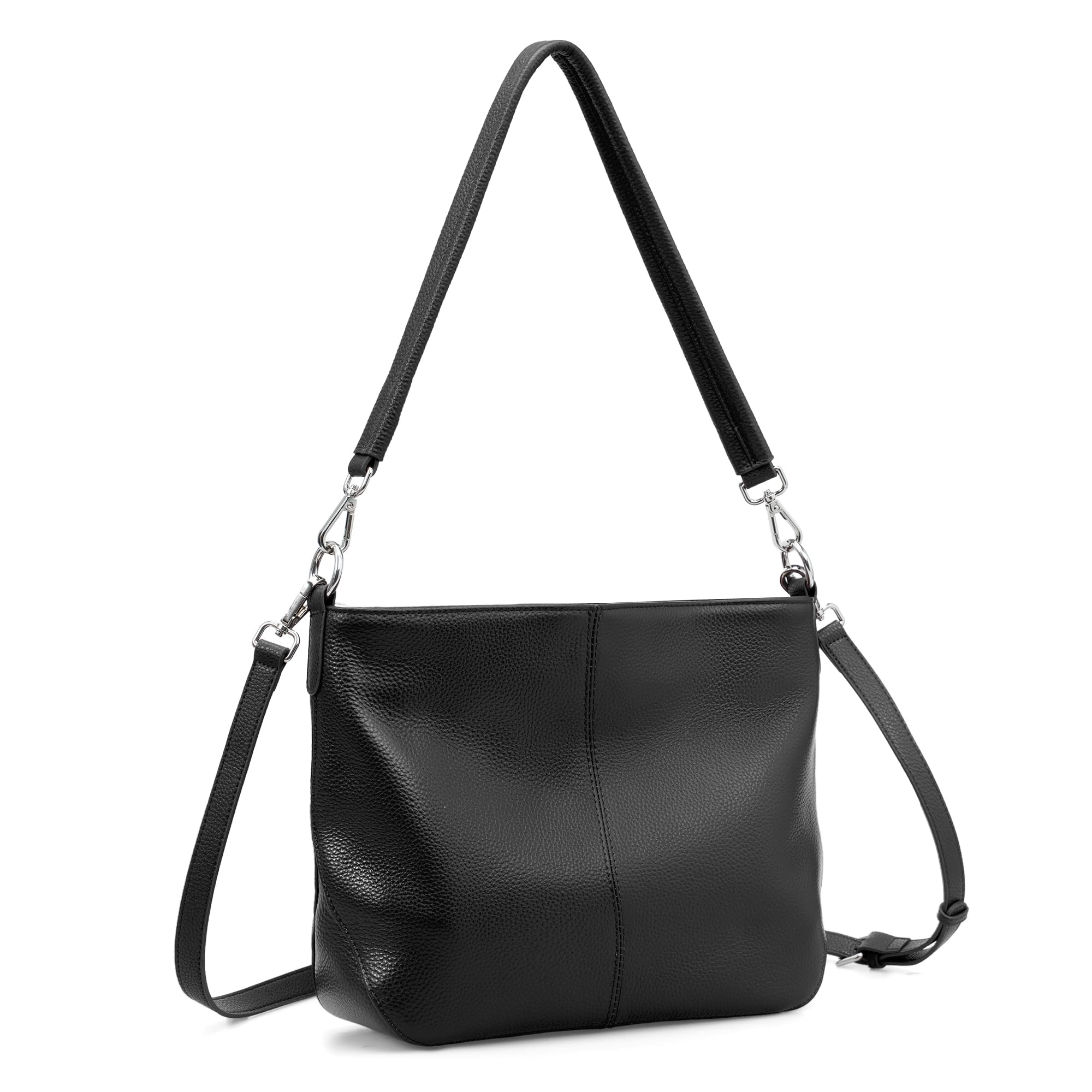 Genuine Leather Purse for Women Soft Crossbody Purse Hobo Bag Women's Shoulder bag Handbags with 2 Removable Straps