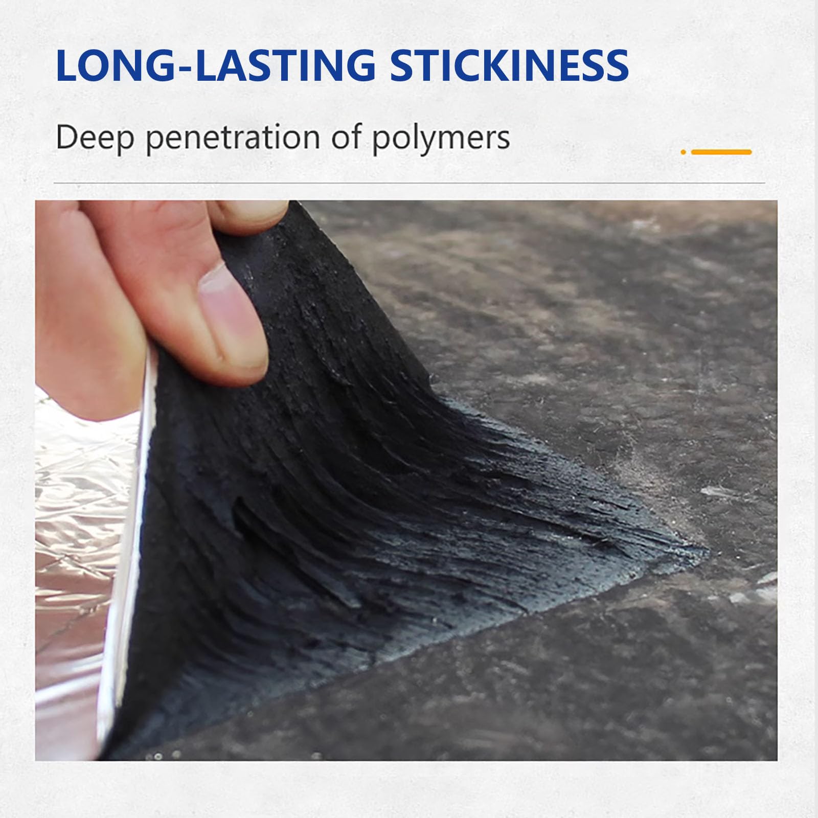 Cinta autoadhesiva impermeable para reparación de techos, sellador de betún de aluminio para paredes, techos y suelos, a prueba de fugas, 8,33 cm x 16,1 m, fácil de usar