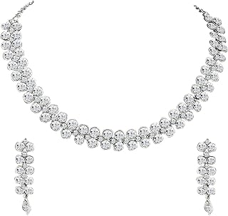Amazon.in: white stone necklace