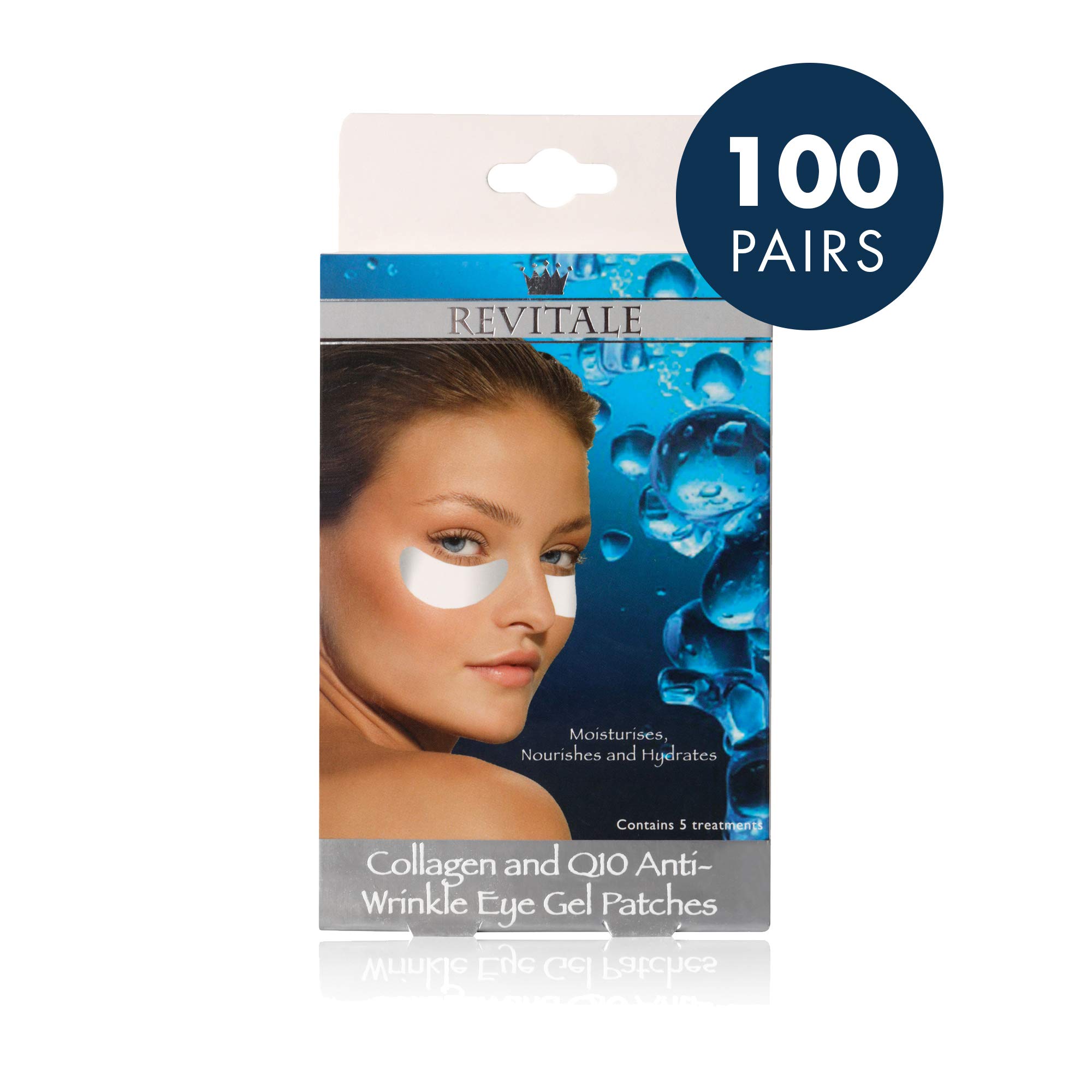 100 Pairs of Eye Gel Patches Of Revitale Collagen & Q10 Anti-Wrinkle Eye Patches by Revitale