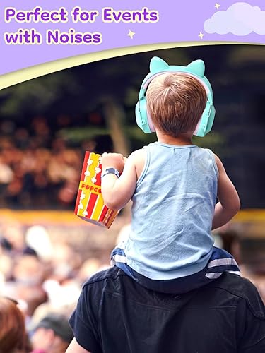 Vista 17 de Orejeras de seguridad con reducción de ruido de 31 dB con diadema ajustable para adultos y niños, protección auditiva, para autismo sensorial, negro