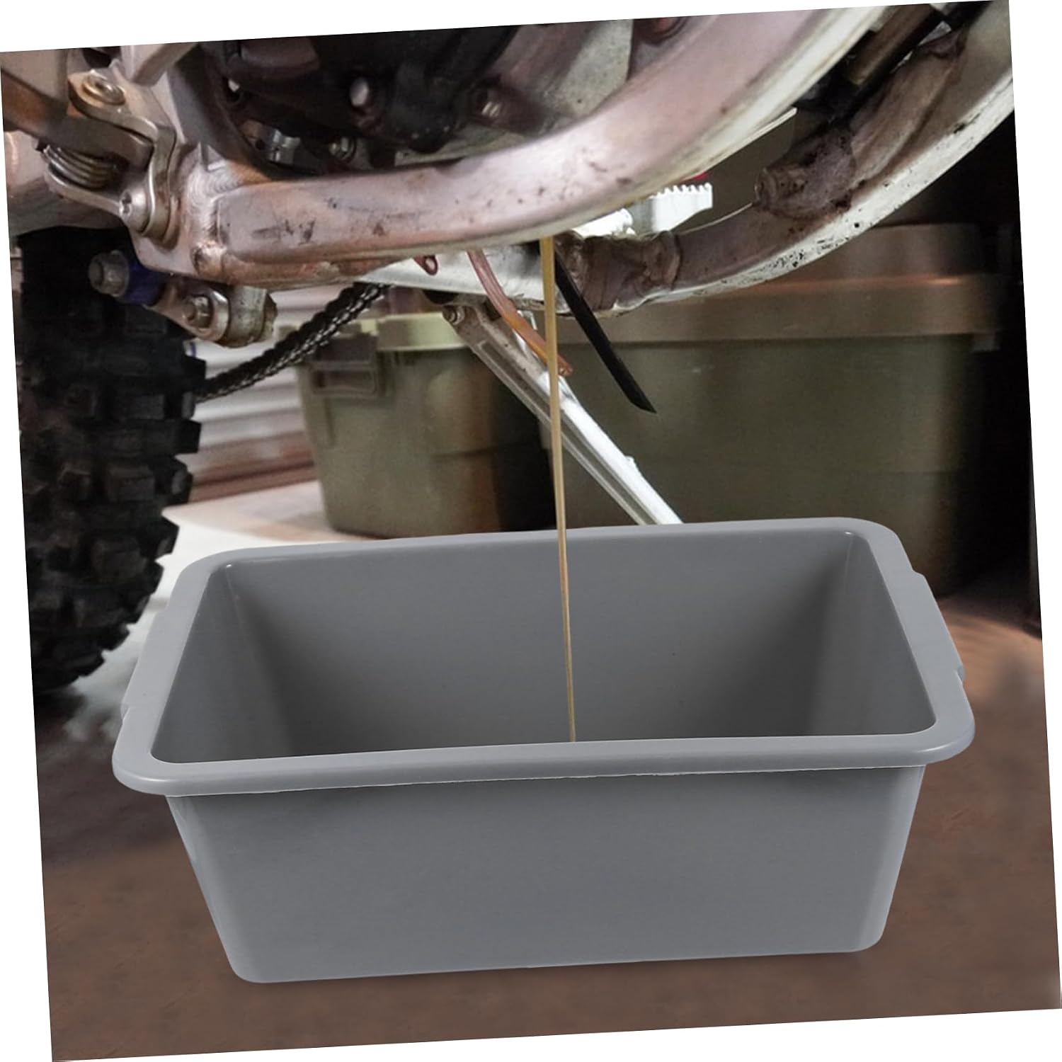 Ciieeo Capacity Plastic Oil Drain for Cars Waste Oil Collector Easy to Clean Automotive Fluid Drain Tool Versatile Design and Prevention