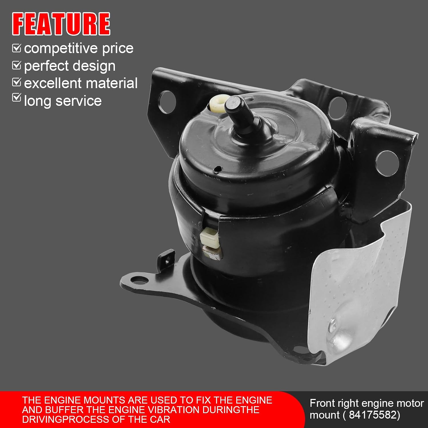 2 Pcs Engine Motor & Transmission Mount Kit Compatible with 2014-2018 for Chevrolet Silverado 1500 4.3L,2014-2018 for GMC Sierra 1500 4.3L Replace A5739W A5738W