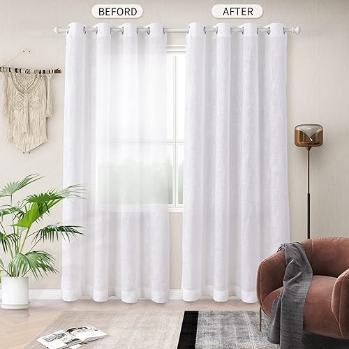 Miniatura 5 de Melodieux Forro de cortina 100% opaco con aislamiento térmico para cortinas de 84 pulgadas de largo, blanco hueso/negro, 50 x 80 pulgadas, 1 panel
