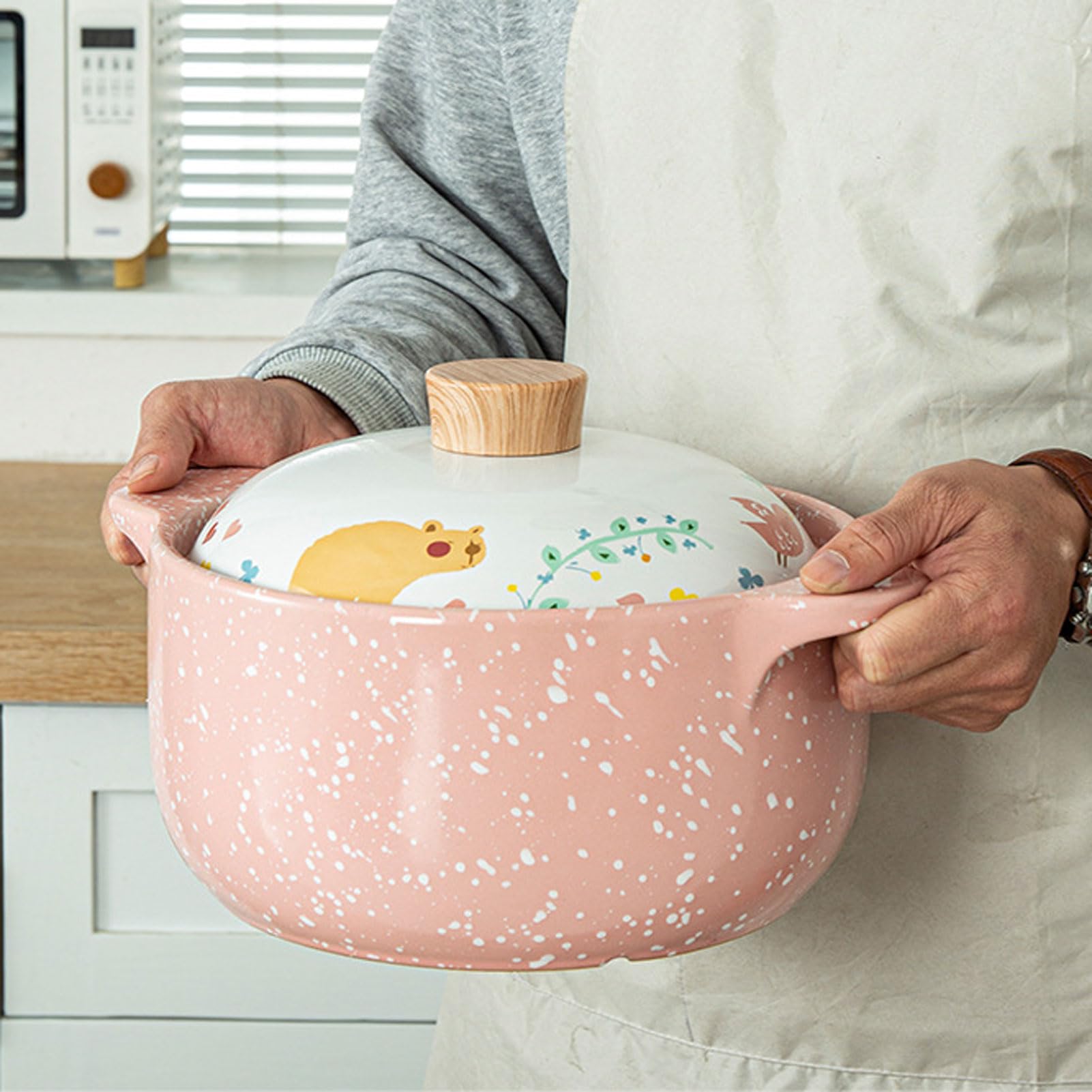 Amazon.com: Ceramic Casserole Pot with Lid, Ceramic