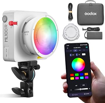 Godox ML100R 110W RGB Portable LED Video Light with Storage Bag