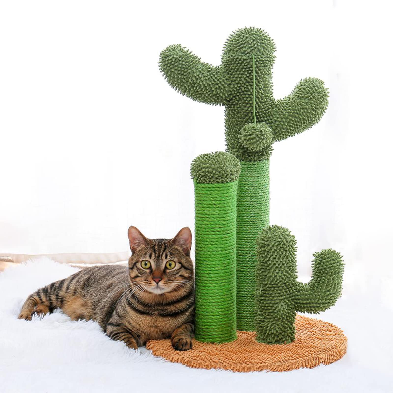 Cuerda de sisal para cacto Gato rascador 6 mm * 30 m, Cuerda de Gato para árbol de Gato de Cactus de Bricolaje y reparación de rascadores para Gatos, Verde