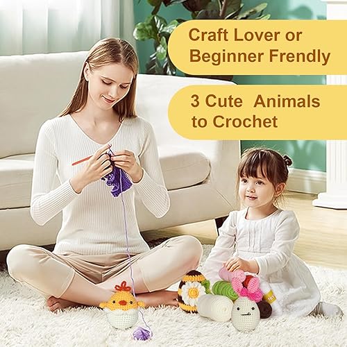 Miniatura 3 de Kit de ganchillo para principiantes, niños y adultos - Gnomo de Navidad Amigurumi Crochet, tutoriales paso a paso para aprender a ganchillo kit de