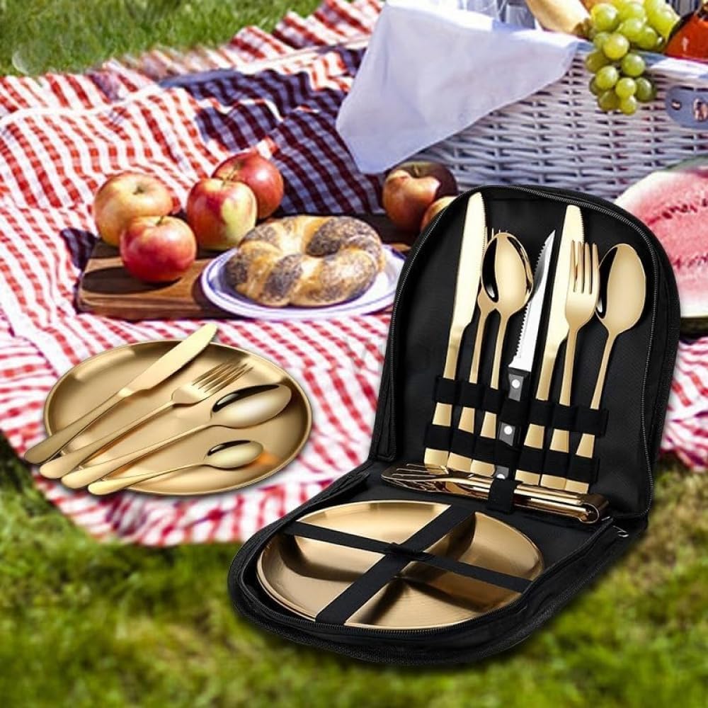 SLLS カトラリーセット 10点/11点セット ステンレス鋼 アウトドア用調理器具セット バーベキュー・キャンプ食器 スプーン・フ