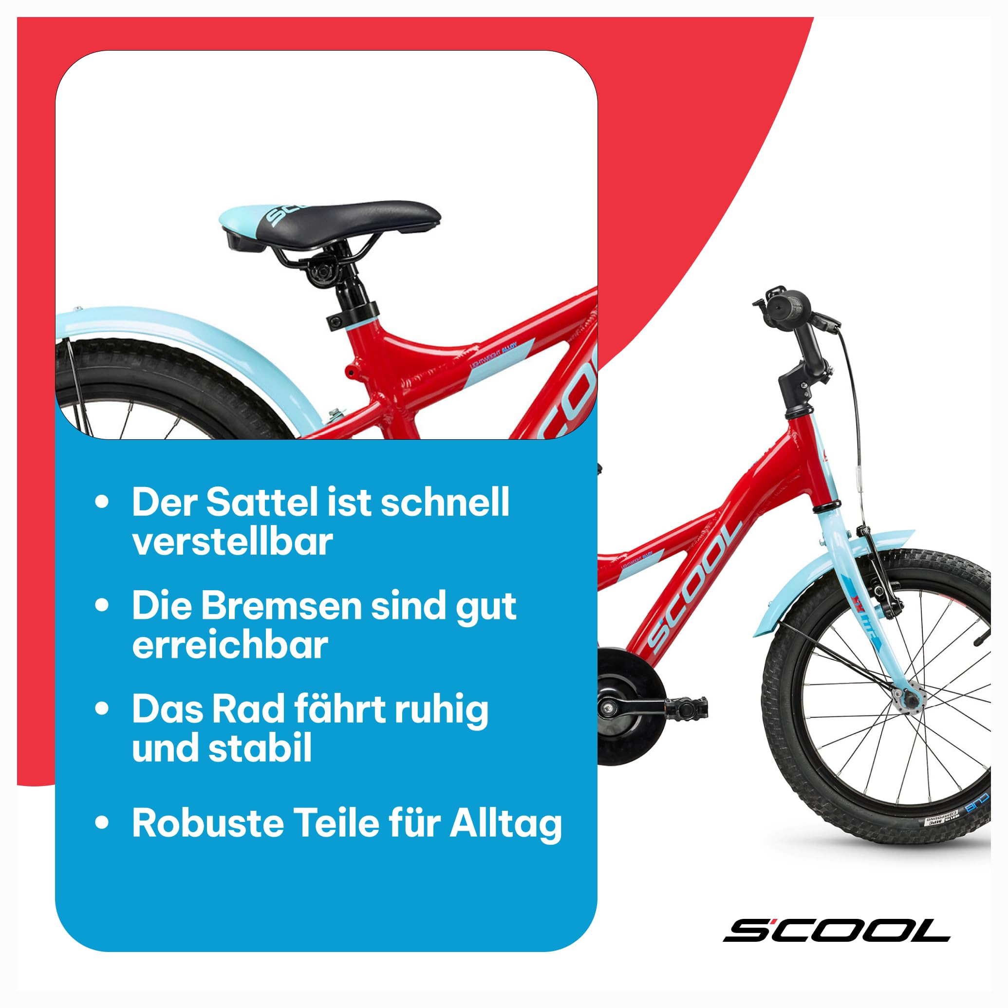 S'COOL XXlite 16/18" vélo enfant 1 vitesse 4-7 ans 100-120 cm
