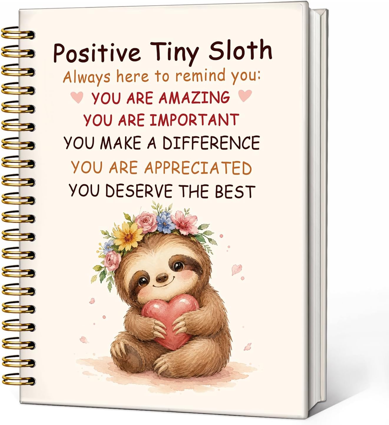 CalmVerve Sloth Notebook Journal for Women & Teen Girls, Sloth Gifts
