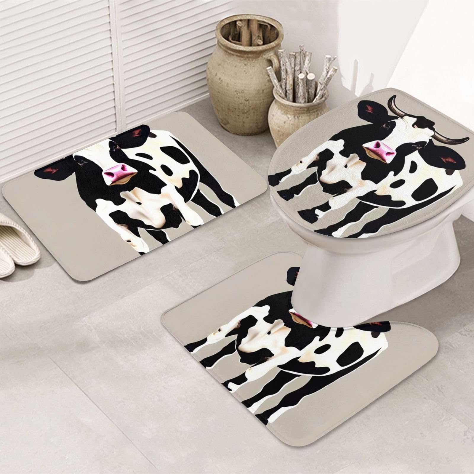 Tapis de salle de bain antidérapant lot de 3 absorbant