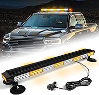 Vista 1 de Barra de luces estroboscópicas LED de 34 pulgadas para techo, 166 LED, intermitentes, seguridad, asesor de tráfico, advertencia, peligro, luz