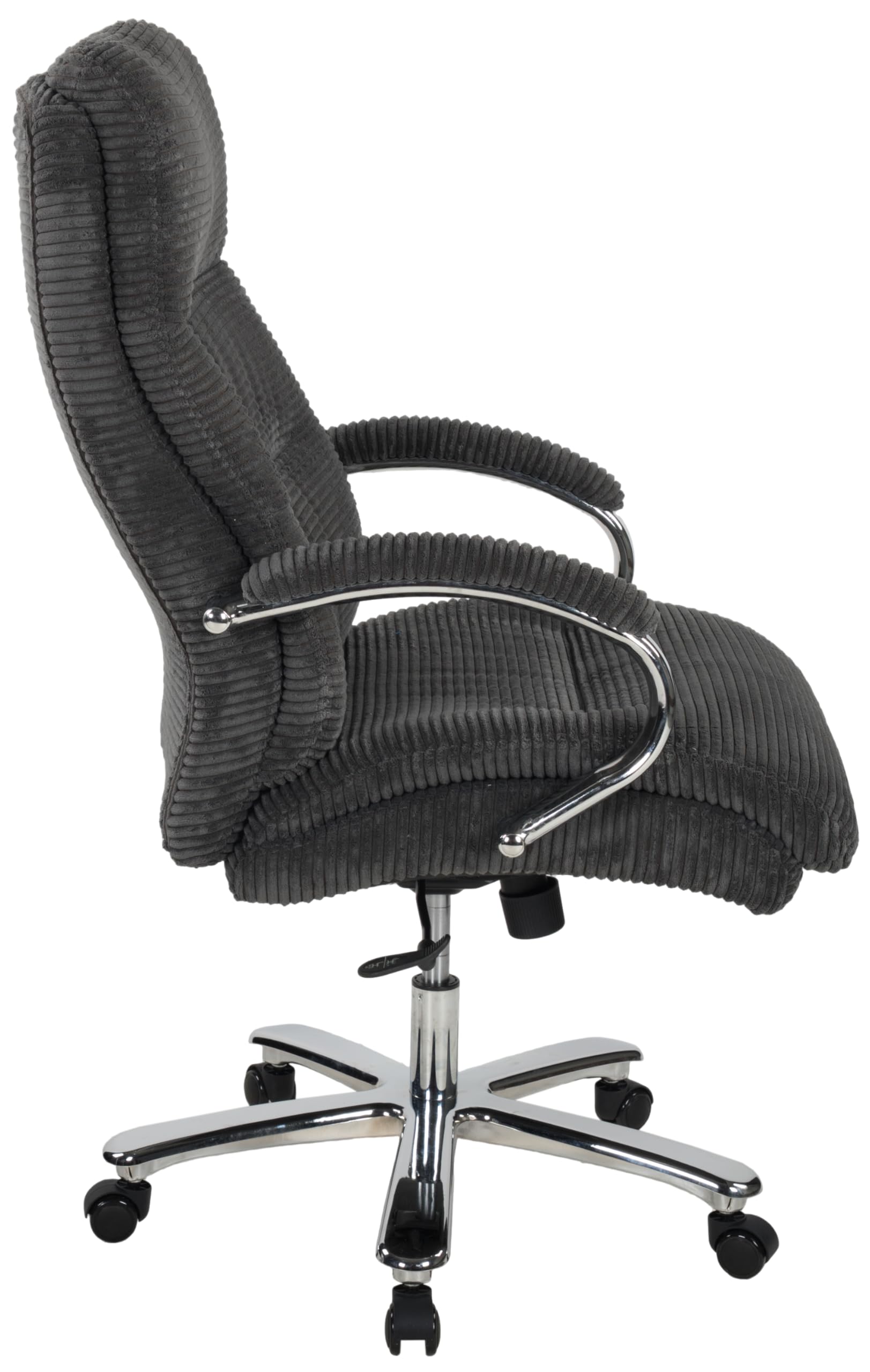 Duo Collection Chefsessel Federico | Bürostuhl Kordstoff | belastbar bis 180 kg (Anthrazit)