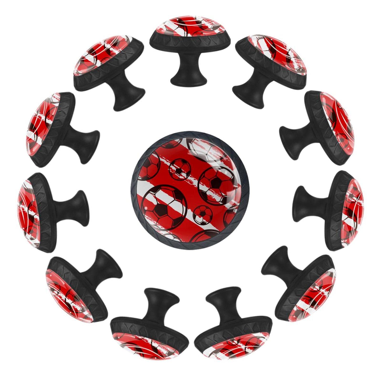 Bouton de meuble football rouge pour décorer la chambre à coucher et la salle de jeux