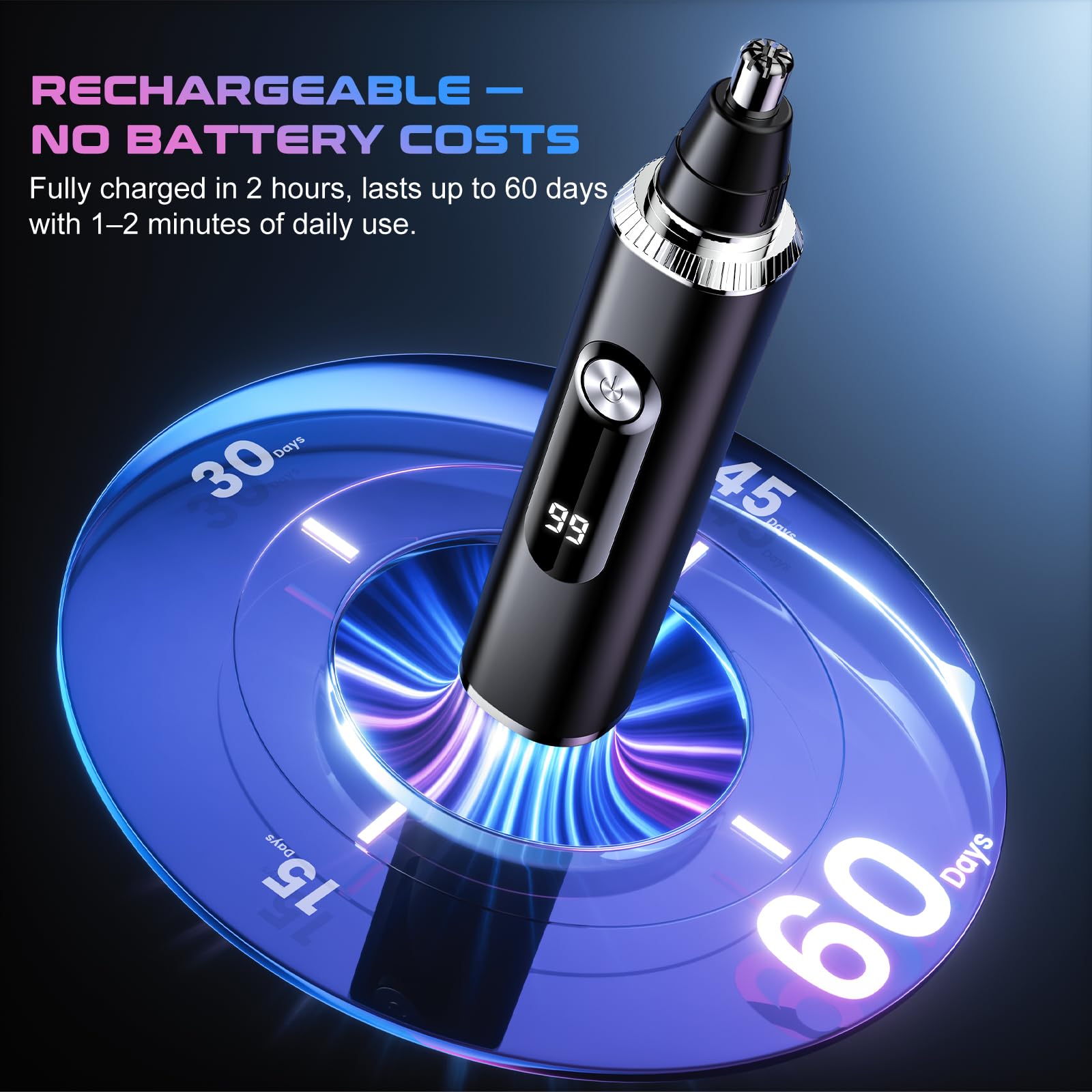 Nose & Ear Hair Trimmer - USB Rechargeable -4