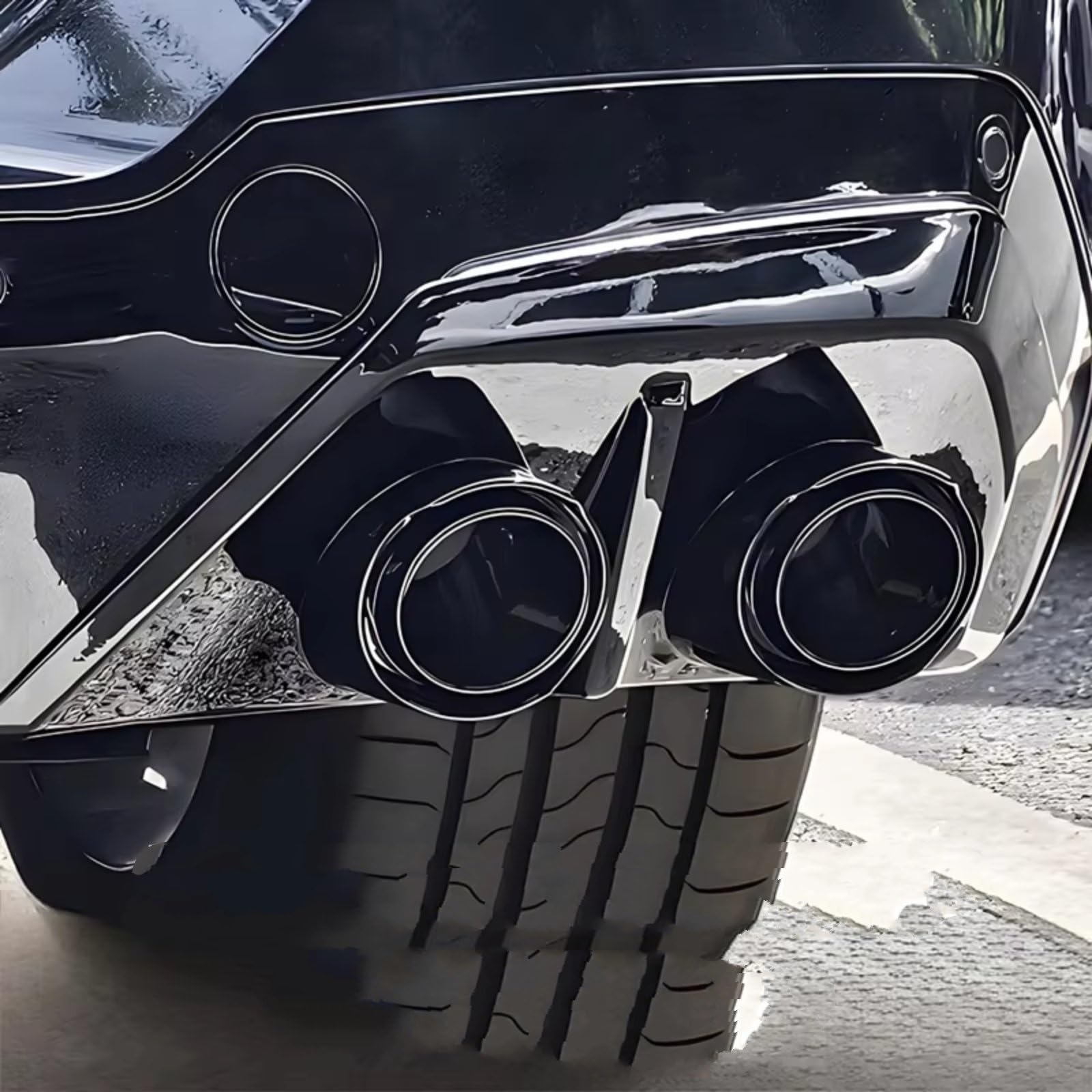 1 Paio Copri Marmitta Trim 2 Pezzi Rivestimento Tubo Scarico Posteriore Auto Copertura Terminale Scarico Finiture Compatibile Con X3 Per G45 2025 2026(Black)