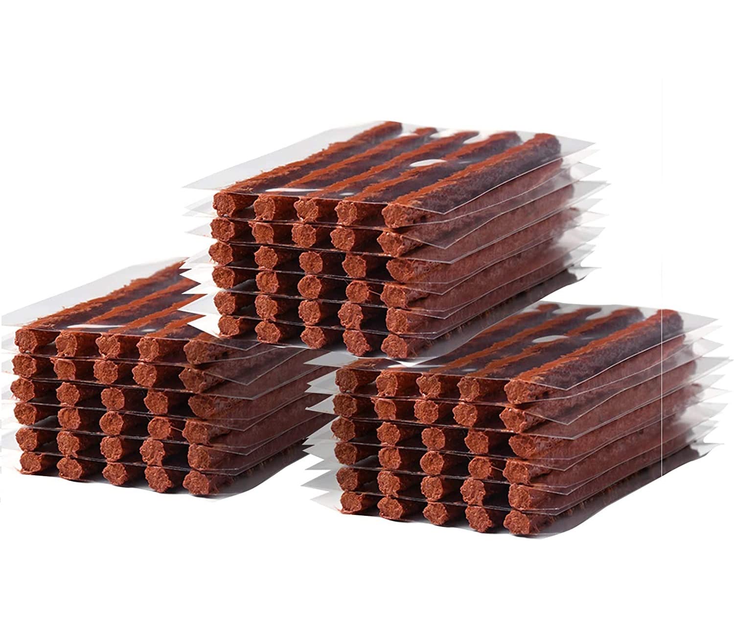 150 sztuk strun do naprawy opon, 4 x 0,6 cm, gumowa taśma uszczelniająca, naturalna naprawa opon, gumowa zatyczka, zestaw naprawczy do bezdętkowych opon terenowych, samochodów, rowerów,