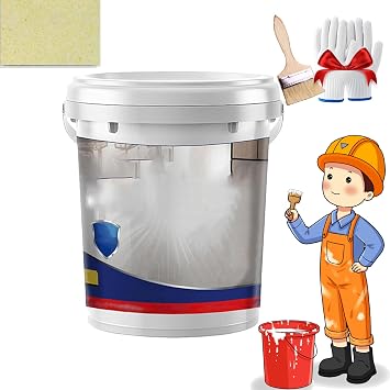 Vansen Floor Paint, Vansen Epoxy Floor Paint, Epoxy Colored Sand Floors Paints, High Gloss Marble Finish Epoxys Floors Coating, Waterproof, Suitable For Garage, Hospital And Home Yellow, 0.5 Liters