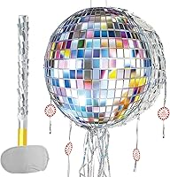 Vista 97 de Piñata plegable de unicornio, suministros para fiesta de cumpleaños, piñata extensible con bate y flecos, decoración de fiesta temática, piñatas