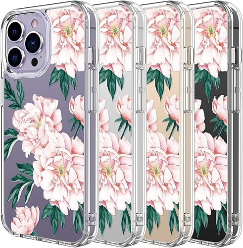 Miniatura 7 de LUHOURI Funda para iPhone 15 Pro Max con protector de pantalla - Funda transparente - Diseños de moda para mujeres y niñas - Funda protectora