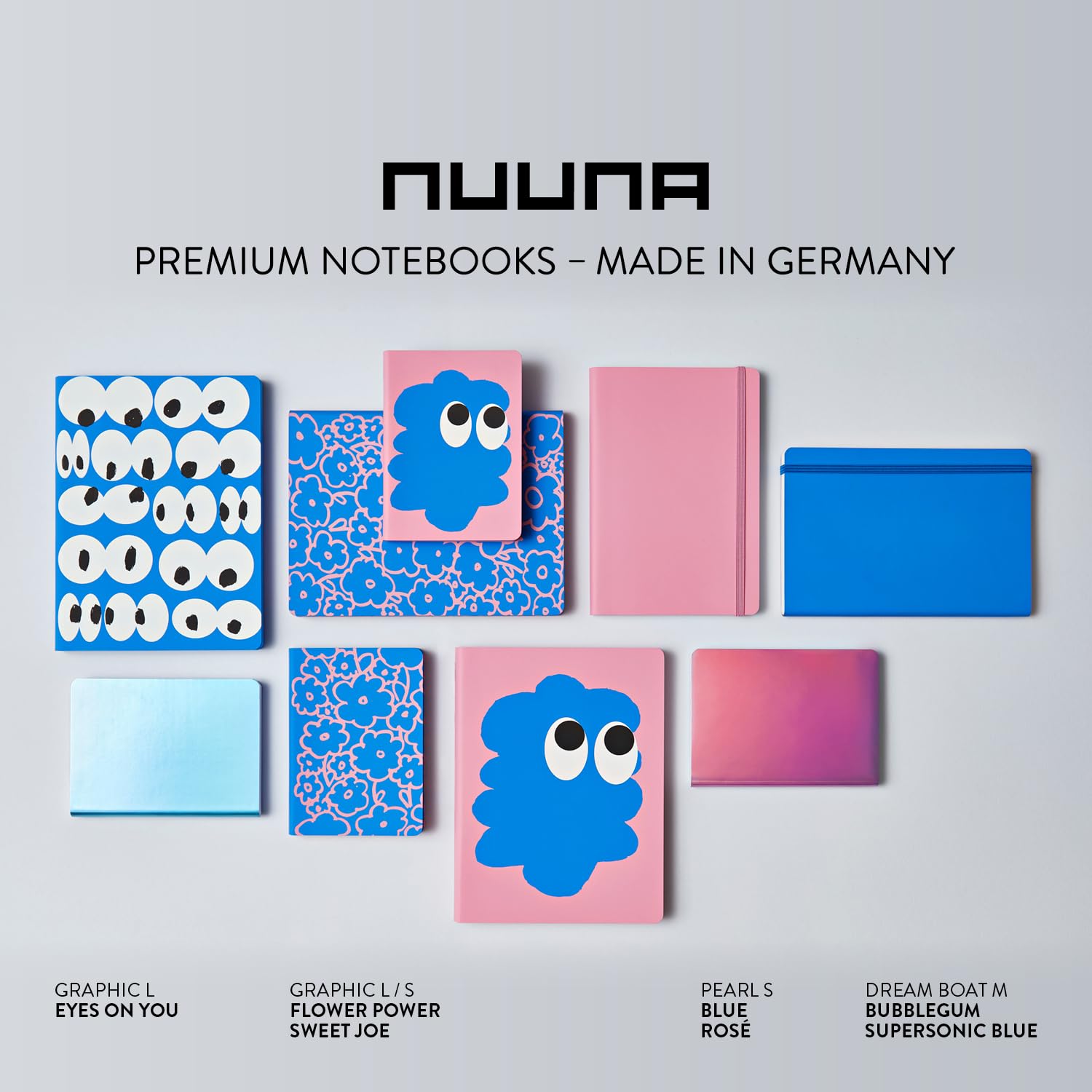 Nuuna Notizbuch A5+ Graphic L - Sweet Joe, Leder rosa