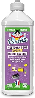Paulette – Special floor cleaner for cleaning robot – Lemon fragrances – Ecocert certified – Made in France – 500 ml