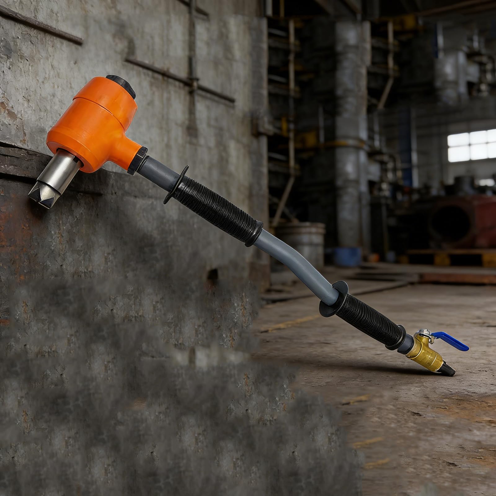 Martillo Desincrustador Neumático Industrial, Martillo Neumático De Mano, Removedor De Óxido Reciprocante, Número De Golpes 3900 Veces/min, Diámetro del Cabezal 25 Mm, Intensidad Ajustable