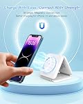Charging Station for Apple Multiple Devices: 3 in 1 Foldable Magnetic Wireless Charger Stand for Mag-Safe iPhone - Travel Charging Dock for iPhone 17 16 15 14 13 12 Pro Max & Apple Watch & Airpods