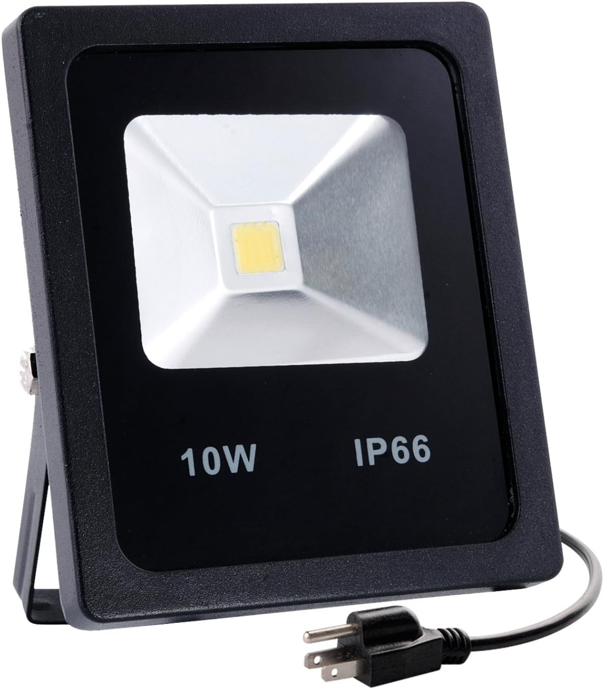 Wosen 10W LED Flood Light, Waterproof IP66, 800lm, 5000K Daylight White, Super Bright Outdoor LED Flood Lights for Playground, Garage, Garden, Lawn and Yard Model No.PJ1008