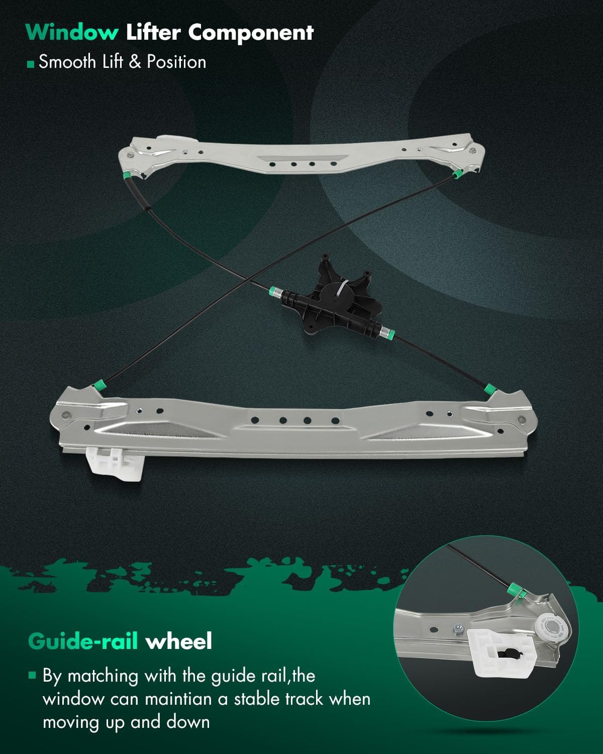 SCITOO Front Left Driver Side Power Window Regulator with Motor Replacement for 2008-2016 for Chrysler Town & Country,2008-2020 for Dodge Grand Caravan,2012-2015 for Ram C/V,Replace 751-302