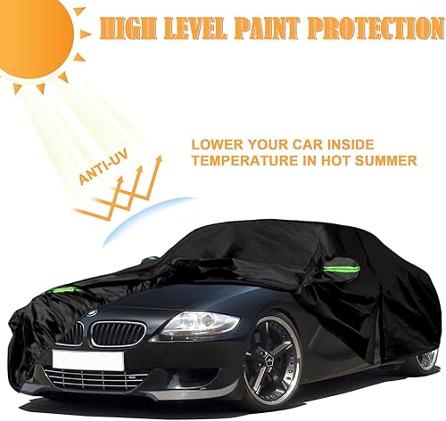 Miniatura 51 de Funda impermeable para automóvil compatible con BMW X5/X5 M, X6/X6 M 2007 - 2022, 210T 6 capas para todo tipo de clima con puerta con cremallera