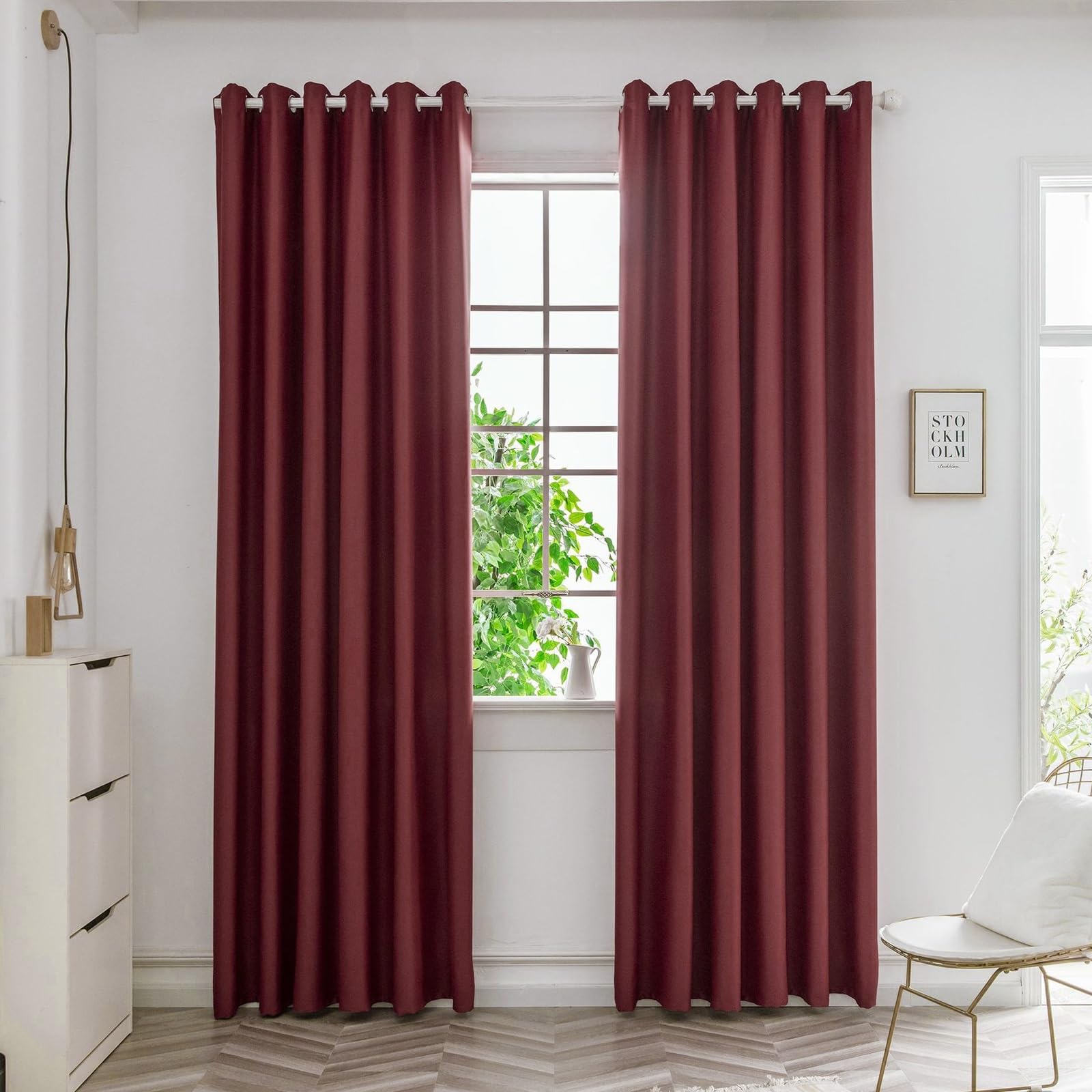Rideau occultant isolant anti froid et chaleur 120x120 cm moderne