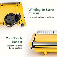 Vista 6 de SUSTEAS Panini Press Grill - Sandwich Maker with Non-Stick Cooking Plate, Electric Indoor Grill that Opens 180 Degrees, Floating Hinge Panini Press