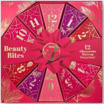 W7 Beauty BItes 12 Day Advent Calendar Makeup, Pink