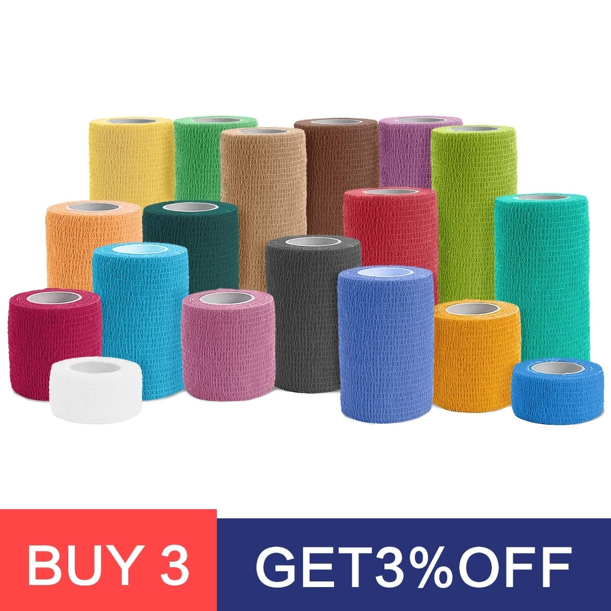 vendas, 1 vendaje elástico autoadhesivo deportivo de colores 4,5 m for rodilleras, dedos, tobillos, palmas y hombros(Pink 2,15cm X 4.5m)