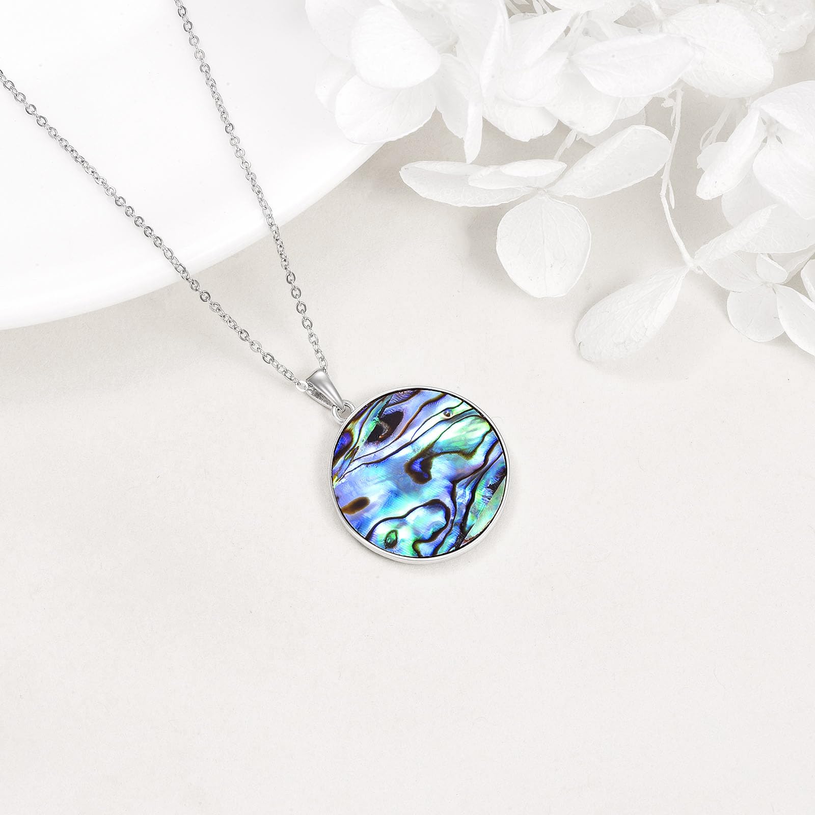 URONE Schottische Distel Halskette 925 Sterling Silber Distel Anhänger Schottische Distel Schmuck Geschenke für Frauen Mädchen