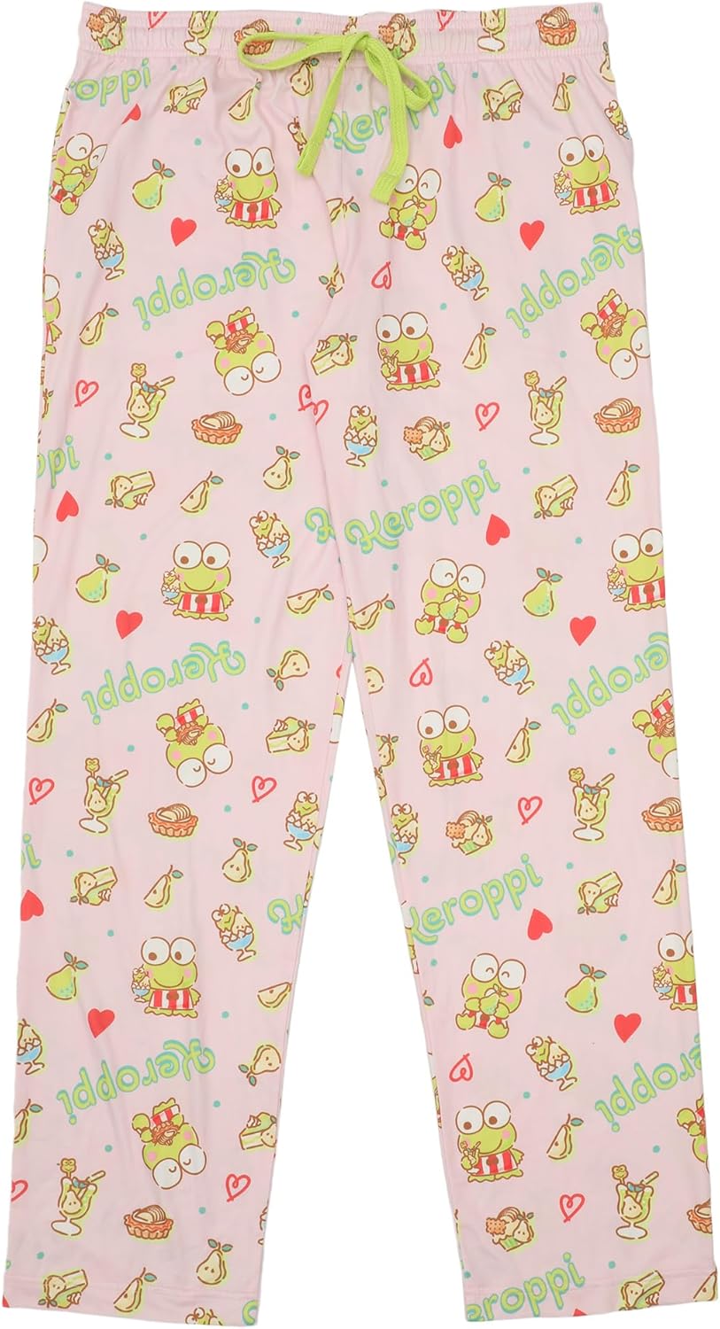 Sanrio Keroppi Women's Pajama Pants Allover Print Adult Lounge Sleep Bottoms - Image 5