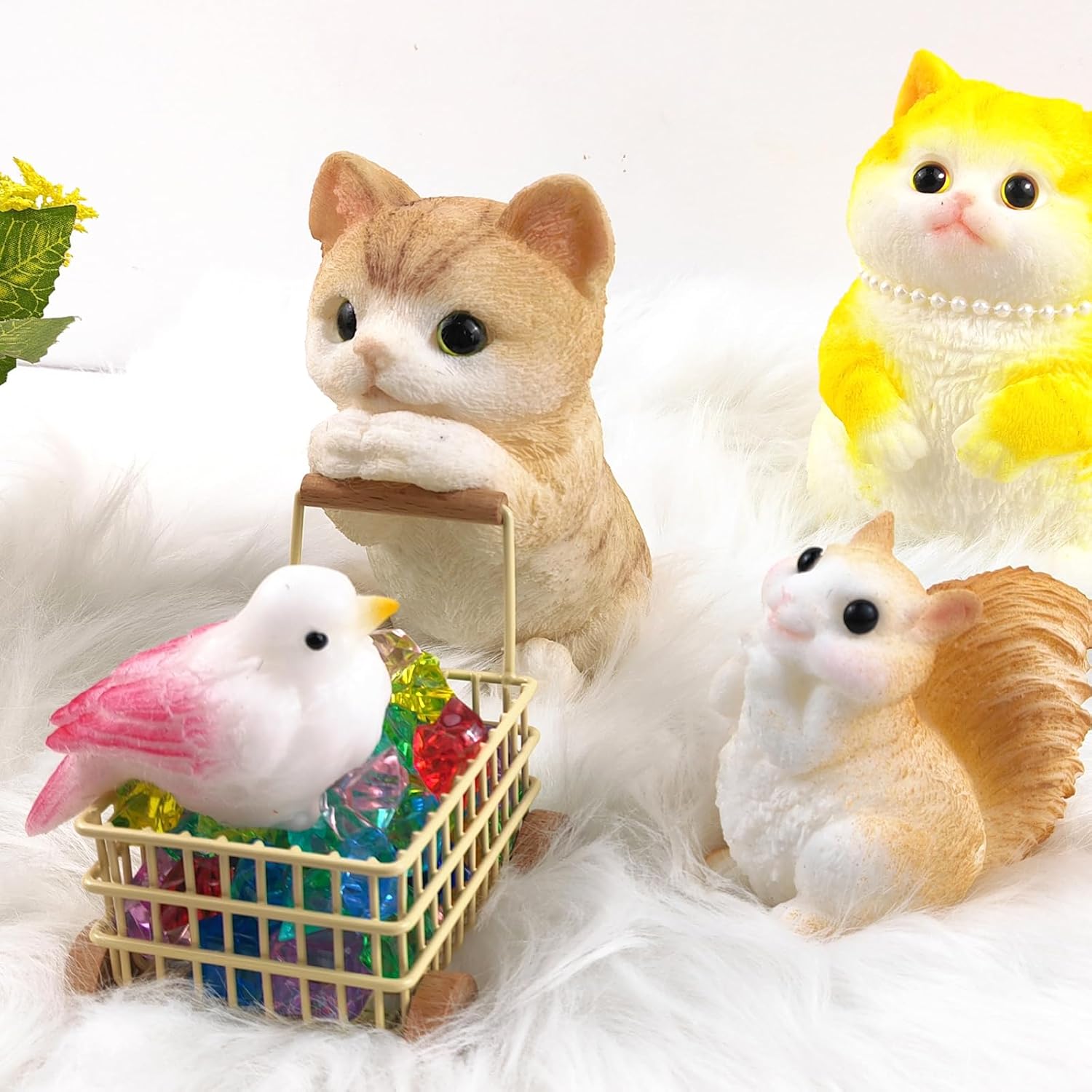 Big Hand Painted Cat Squishy Toys,Large Cute Ultra Soft Kitty Squeeze Fidget Toys for Stress Relief ,Kawaii Squishies Sticky Animal Toys for Adults Kids,Decompression Sensory Balls Toys for Autism - Image 5