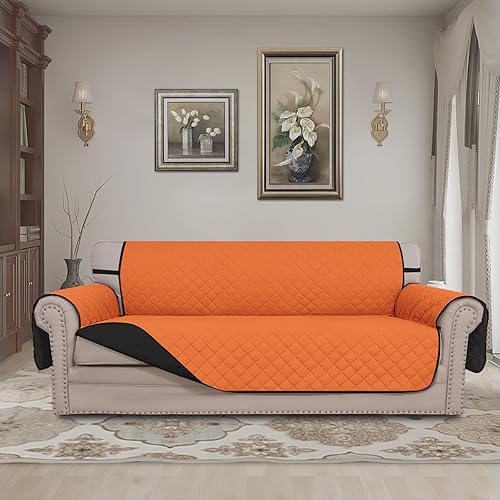 Miniatura 104 de Easy-Going - Funda reversible sobredimensionada para sofá de 3 cojines, protector de muebles resistente al agua con tubos de espuma para perros Gris