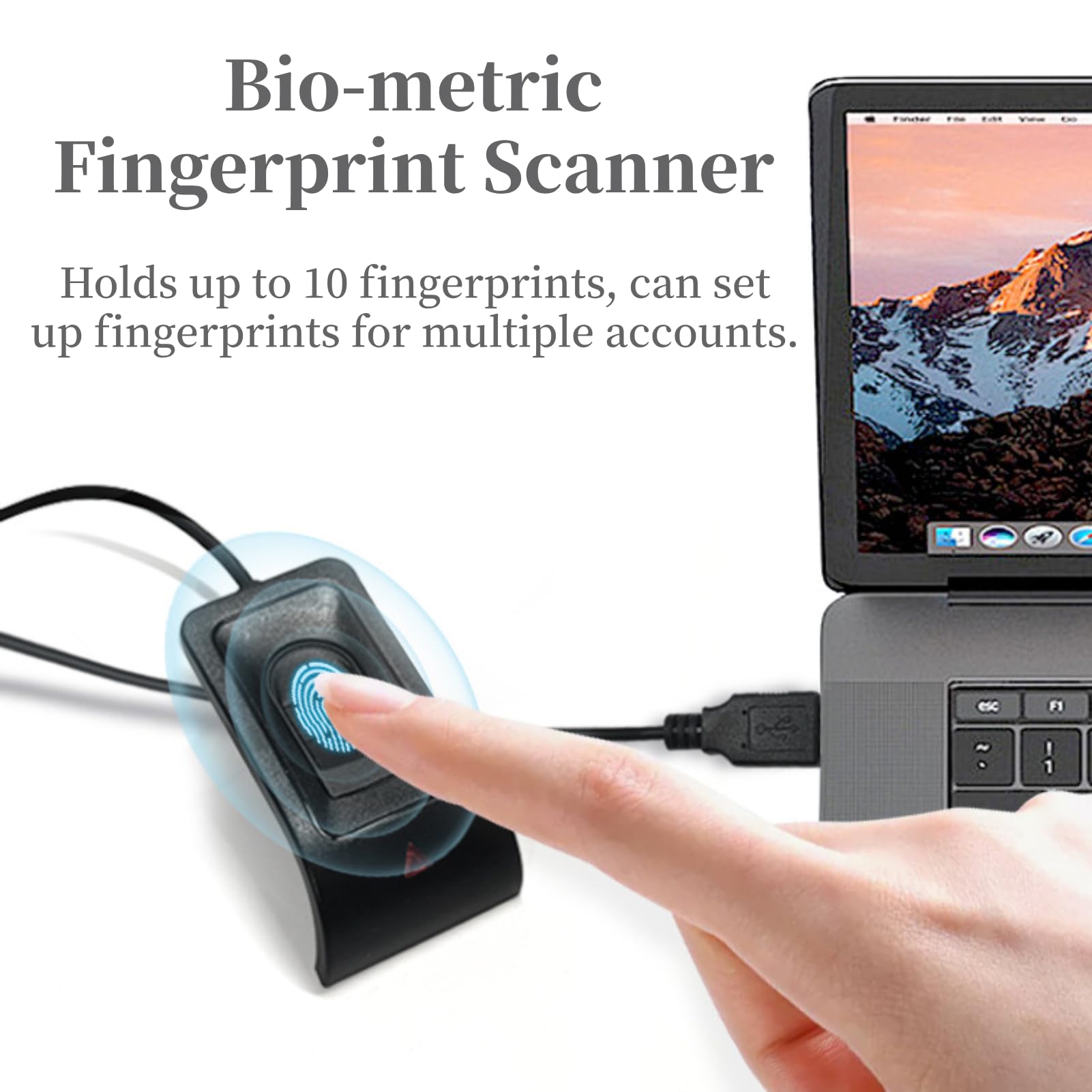 Desktop USB Fingerprint Reader, Computer Fingerprint Key Reader - Image 3