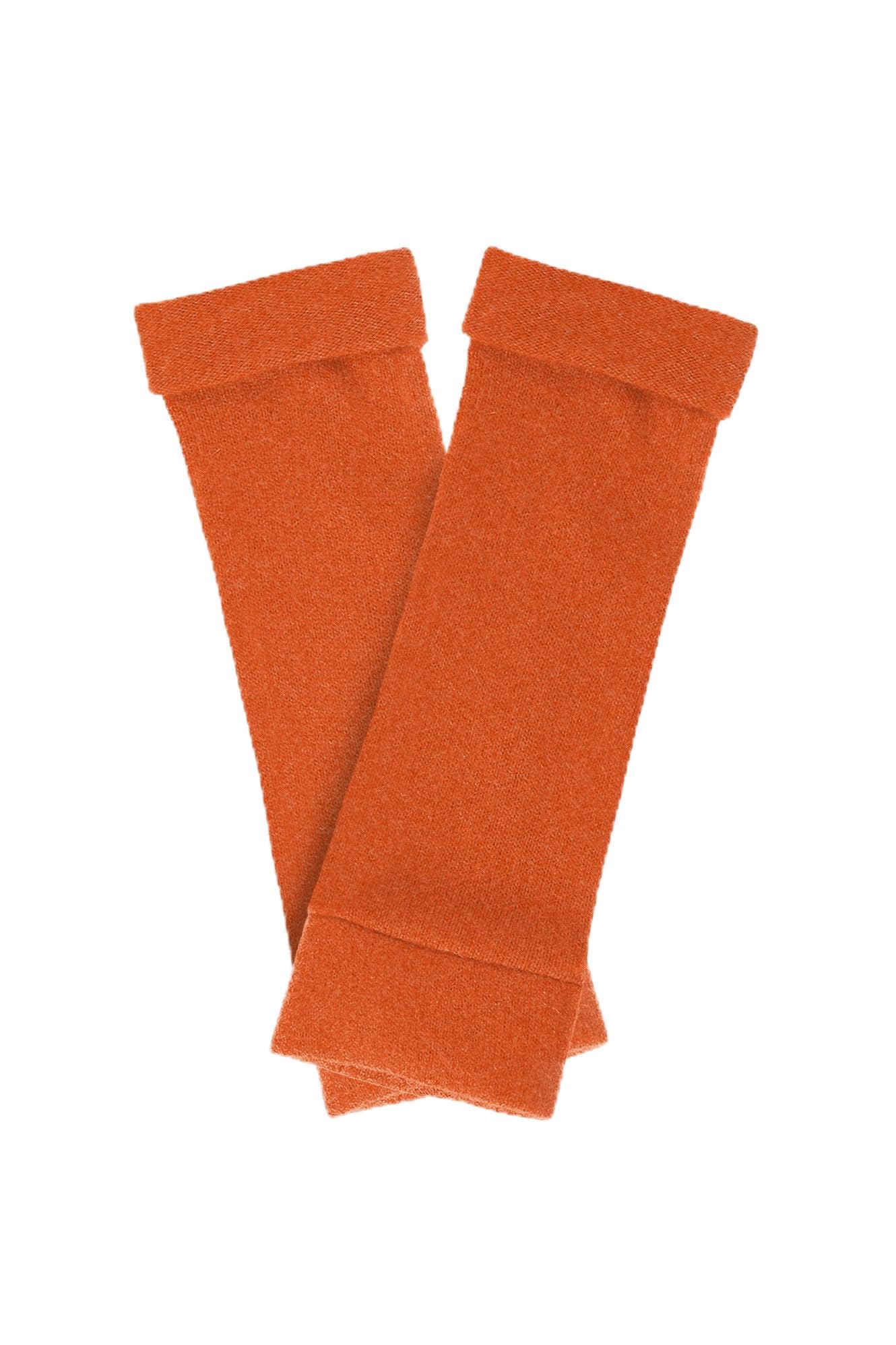 Turtle Doves 100% Recycled Cashmere Fingerless Gloves Orange